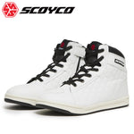 SCOYCO カジュアルライディングシューズ ホワイト MT054 バイクシューズ