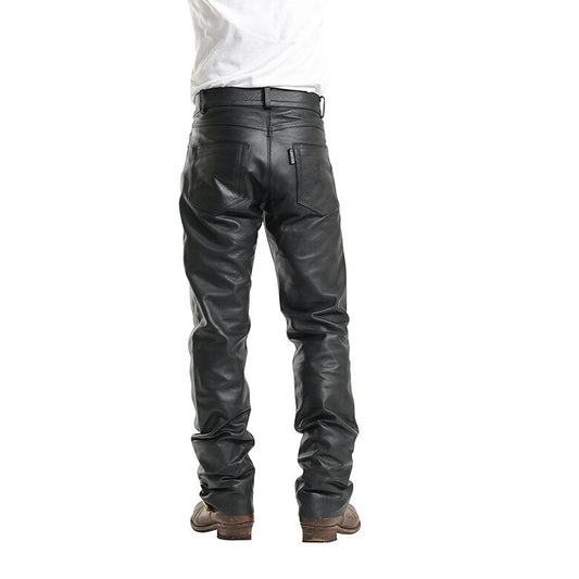 WIDE SOURCE 本牛革レザーパンツ ストレート BSP-501