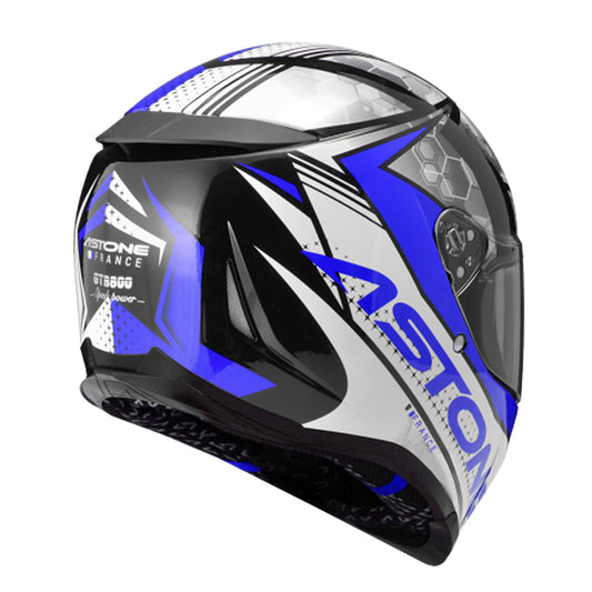 バイクフルフェイスヘルメット ASTONE(アストン) GTB800 ABS インナーシールド装備 グラフィック BLACK/AO11 BLUE