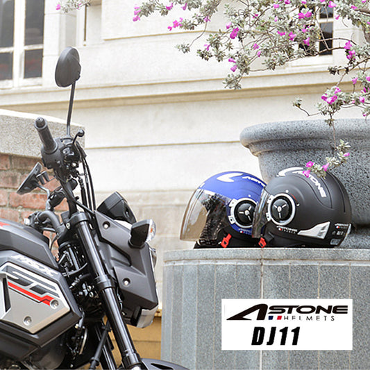 【ASTONE】ジェットヘルメットDJ11 マットブラック