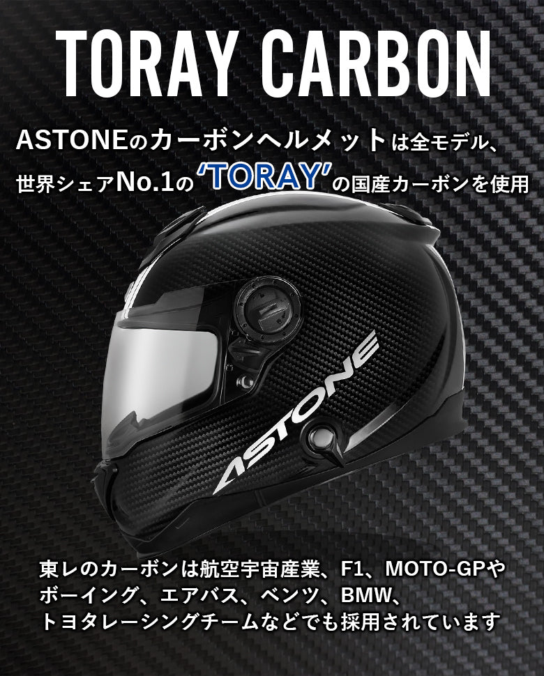 一つ上を行く「世界No1東レ製カーボン使用」ASTONE 軽量カーボンフル