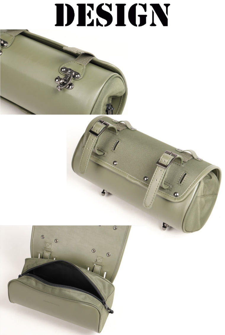 【DEGNER】デグナー ナイロンツールバッグ カーキ/ブラック　ミリタリー　サイドバッグ　3.5L　取寄品 NB-181