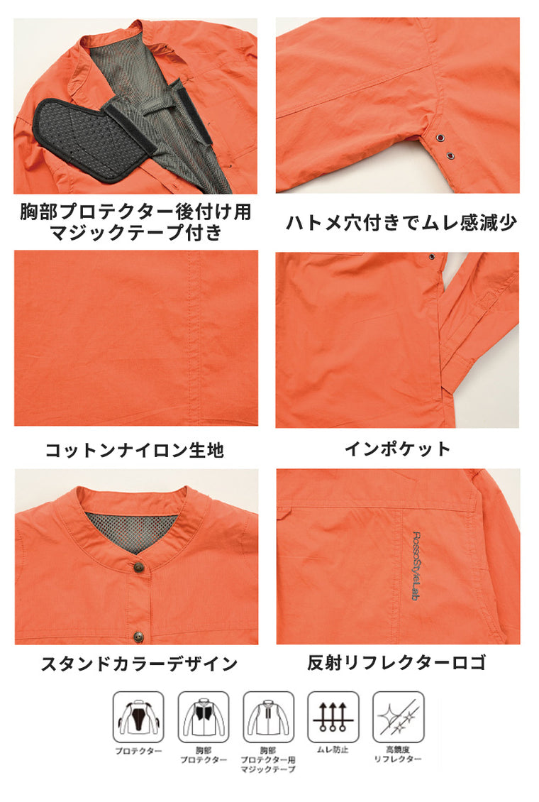 【ROSSO STYLELAB】プロテクションバンドカラーシャツ【ROJ-118】