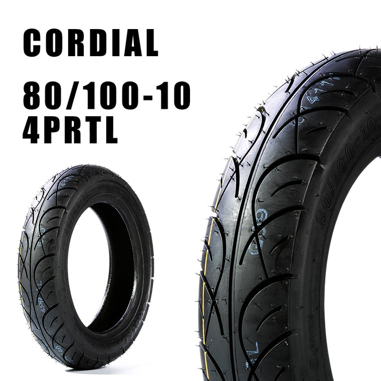バイク用タイヤ CORDIAL 80/100-10 4PRTL CY146 ヨースンタイヤ スクータータイヤ