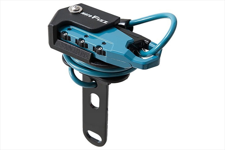 【モトフィズ】ヘルメット用ワイヤーロック ストレート サックスブルー MF-4756