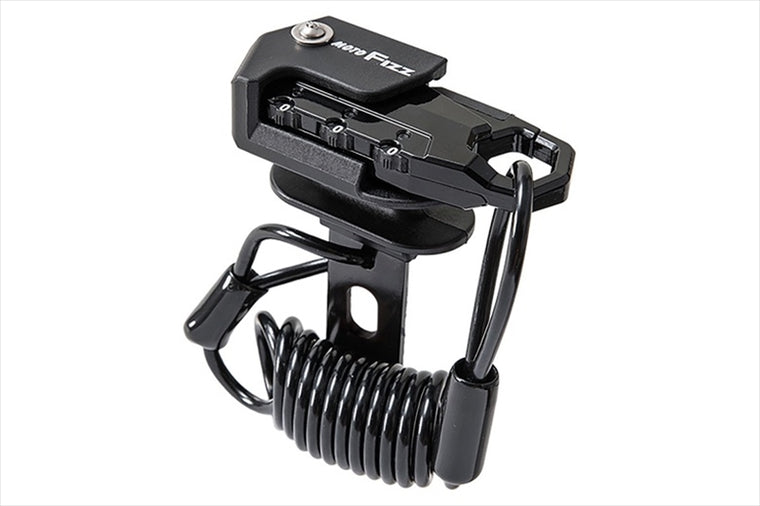 【モトフィズ】ヘルメット用ワイヤーロック コイル ブラック MF-4758
