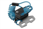 モトフィズ｜ヘルメット用ワイヤーロック ハンドルクランプ取付 コイル(サックスブルー)｜MF-4775