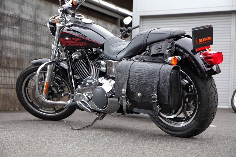 【デグナー】デグナー クロコエンボスサドルバッグ SB-48CR BK【カタログ品番：P075-3899】【メーカー品番：SB-48CR】
