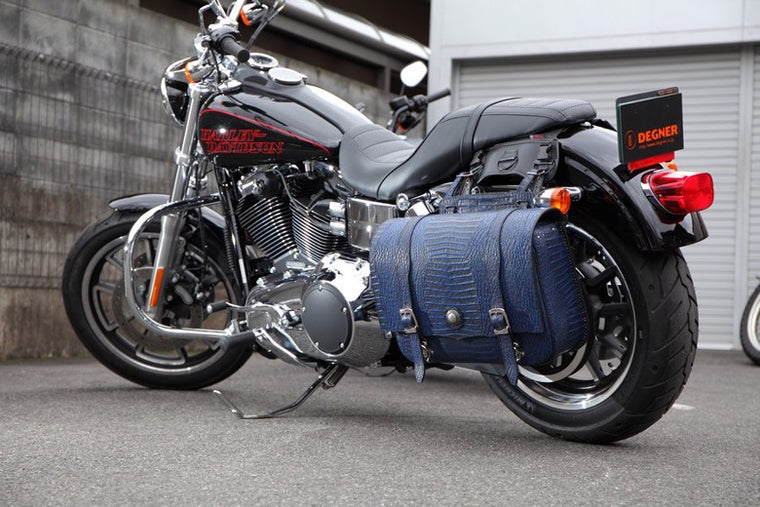 【デグナー】デグナー クロコエンボスサドルバッグ SB-48CR BL【カタログ品番：P075-3901】【メーカー品番：SB-48CR】