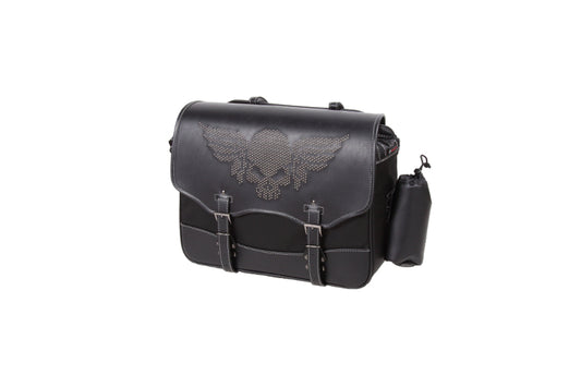 【デグナー】デグナー ナイロンサドルバッグ BK スカルスタッズ【カタログ品番：P089-2987】【メーカー品番：NB-156】