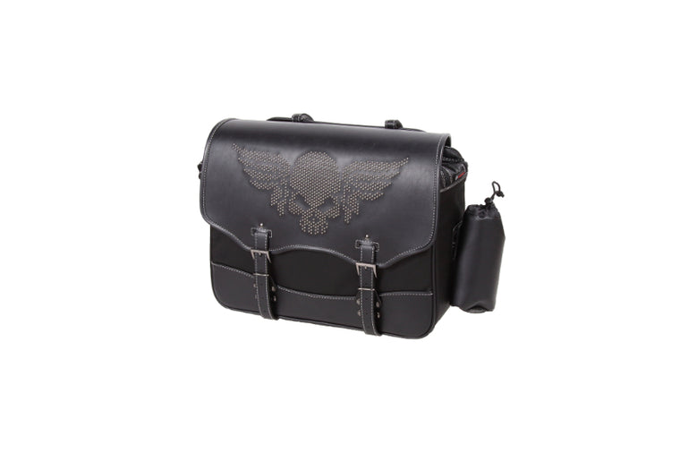 【デグナー】デグナー ナイロンサドルバッグ BK スカルスタッズ【カタログ品番：P089-2987】【メーカー品番：NB-156】