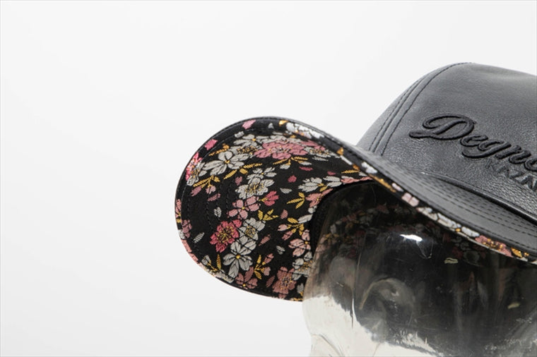 【カザン】レザーキャップ                 京桜 BLACK CP-24K