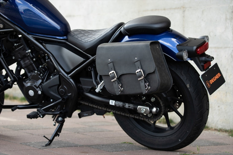 【デグナー】レブル250/500専用サドルバッグ ヴィンテージブラック SB-107