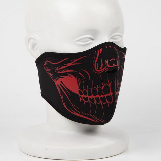 バイク用品 ウェア その他(ウェア)<br>ライズ ネオフェイスマスク RFM03 X SKULL RD<br>RIDEZ 4527625099425 取寄品 セール