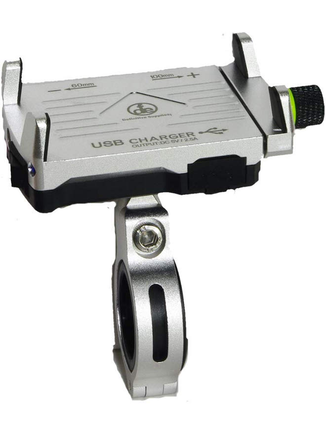 【ライズ】ライズ DEF-US1 スマホホルダー SV USBチャージャー付【カタログ品番：P093-8467】【メーカー品番：4527625106253】
