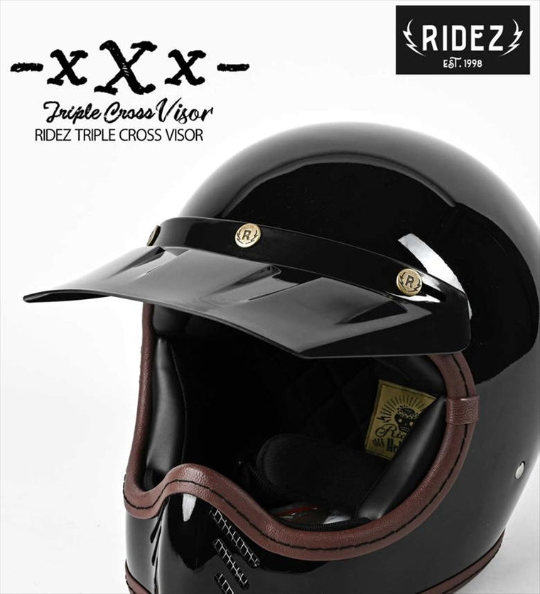 ライズ｜バイザー TRIPLE CROSS BLACK｜4527625125179