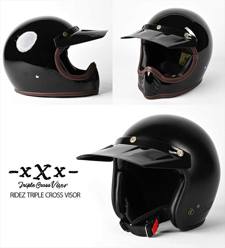ライズ｜バイザー TRIPLE CROSS BLACK｜4527625125179