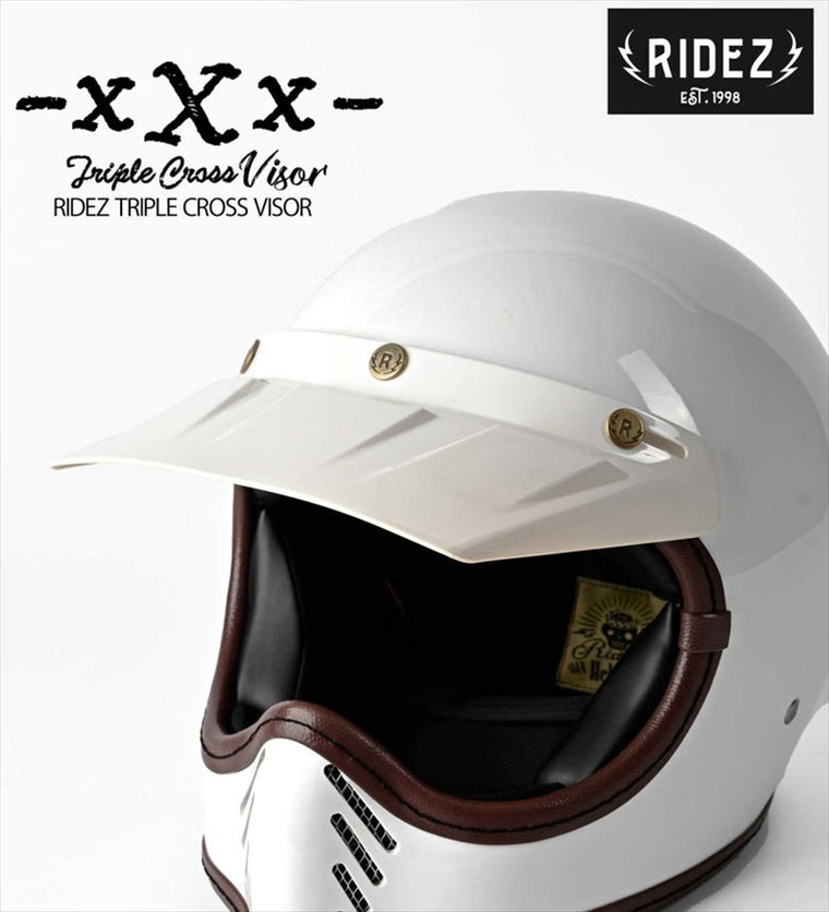 ライズ｜バイザー TRIPLE CROSS WHITE｜4527625125186