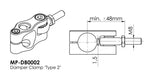 【HYPERPRO】ハイパープロ ボディークランプ 24.6mm TYPE2 GLD ピロボール:M8xP1.25 ネジ部長25mm【カタログ品番：P006-3738】【メーカー品番：22161246】