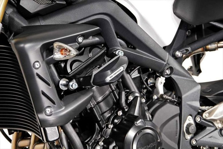 【エスダブリューモーテック】SWモーテック    フレームスライダーセットBLK          TRIUMPH STREET TRIPLE 675 07-12 STP1159010100/B