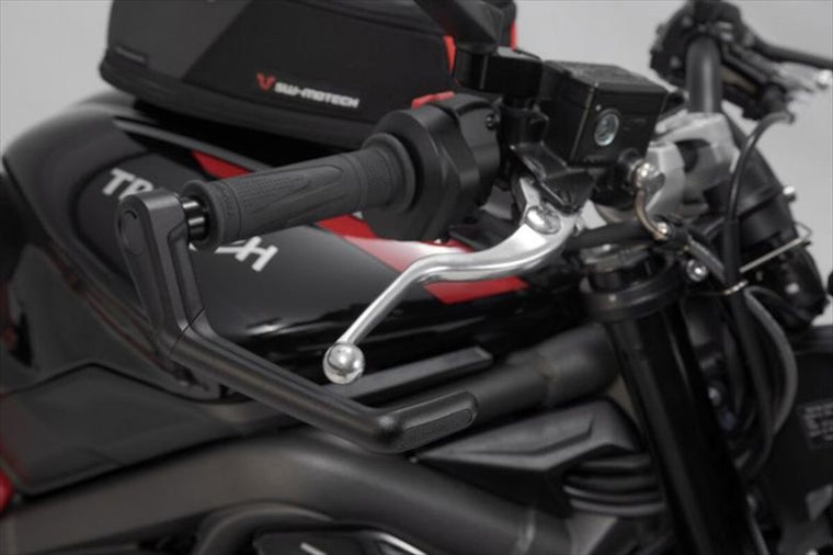 【エスダブリューモーテック】SWモーテック    レバーガードS BLK            TRIUMPH STREET TRIPLE 660 17-19／765R／S 16-18 LVG1196410000/B