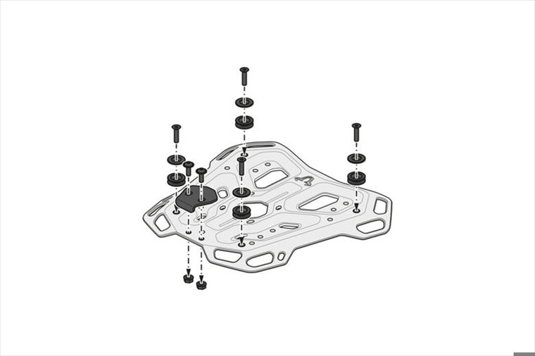 【エスダブリューモーテック】ADV-RACK (アドベンチャーラック) BLK V-STROM650/1000/1050 GPT0544019001/B