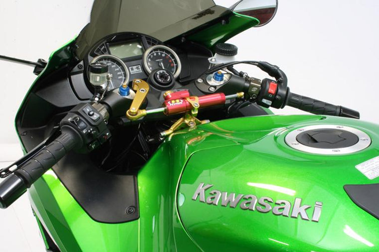 【HYPERPRO】ハイパープロ CNCステダンステーSET 75mm GLD ZZR1400 06-11 ZX-14R 12-20(ABS可)【カタログ品番：P008-1487】【メーカー品番：22117033】