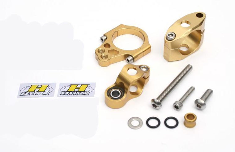 【HYPERPRO】ハイパープロ CNCステダンステーSET 120mm GLD HARLEY SPORTSTER XL1200 04-13 XL883 04-13【カタログ品番：P079-5155】【メーカー品番：22119018】