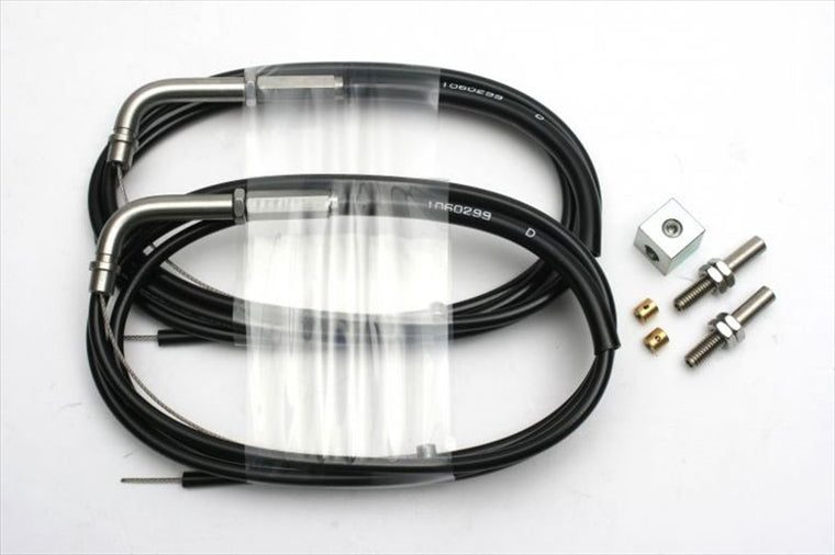 【アクティブ】アクティブ     DIYスロットルワイヤー T-EVO／EVO2   ステン金具／アウターBLK 95度角 1400mm 2本入 1060300
