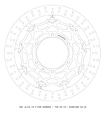 【ゲイルスピード】クロスロックディスクローターFφ310 L   T=5.5 F)GSXR1000 09-14/GSXR600 08-14 GSBDF0008L