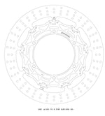 【ゲイルスピード】クロスロックディスクローターFφ320 L   T=5.0 F)XJR1300 00- GSBDF0015L