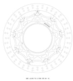 【ゲイルスピード】クロスロックディスクローターFφ320 R   T=5.5 F)YZF-R1/M(ABS) 15-22/YZF-R6(ABS) 17-20 GSBDF0026R