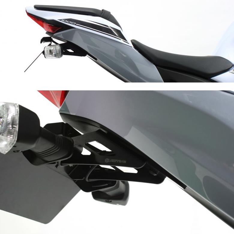 アクセサリー Aki アクティブ フェンダーレスKIT BLK ZX-10R ABS 16-17 LEDナンバー灯付