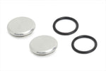 アクティブ     アルミ フロントフォークキャップ SIL     NINJA250R 08-12／NINJA250（ABS可） 13-16 《アクティブ 10370180》◇Cr◇
