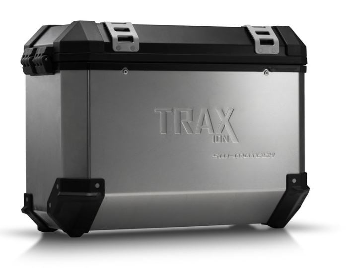 【エスダブリューモーテック】SWモーテック TRAX ION Mサイドケース 37L SIL 左 49x23x37cm 4.7kg【カタログ品番：P088-3512】【メーカー品番：ALK0016511001L/S】