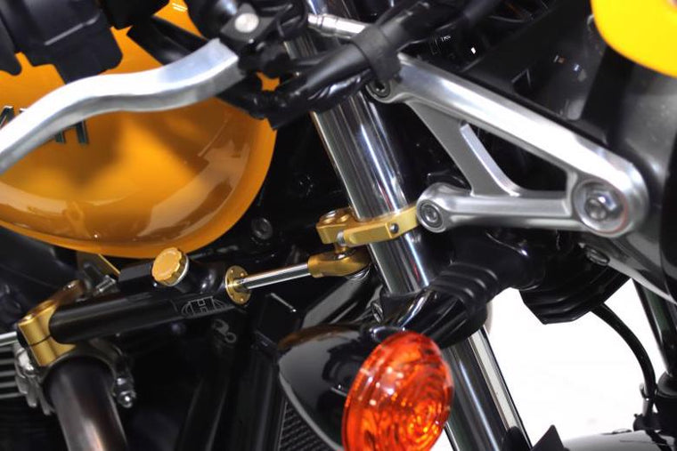 【HYPERPRO】ハイパープロ CNCステダンステーSET 120mm GLD TRIUMPH STREET TWIN CUP SCRAMBLER BOBBER 16-19【カタログ品番：P096-7187】【メーカー品番：22119037】