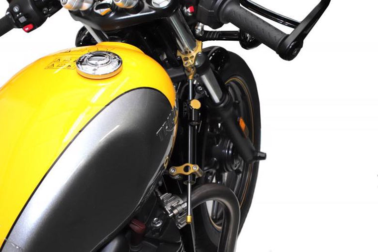 【HYPERPRO】ハイパープロ CNCステダンステーSET 120mm GLD TRIUMPH STREET TWIN CUP SCRAMBLER BOBBER 16-19【カタログ品番：P096-7187】【メーカー品番：22119037】