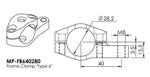【HYPERPRO】ハイパープロ フレームクランプ 28.2mm TYPE-6 GLD【カタログ品番：P100-4019】【メーカー品番：22160282】