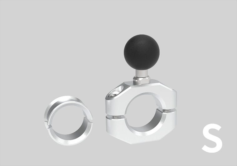 MOUNT SYSTEM｜マウントシステム セカンド パイプクランプベース サイズ：S(シルバー) (22.2mm/1inch)｜00082998