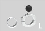 MOUNT SYSTEM｜マウントシステム セカンド パイプクランプベース サイズ：L(シルバー) (22.2mm/1inch)｜00083000