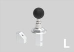 MOUNT SYSTEM｜マウントシステム セカンド ステムマウントベース サイズ：L(シルバー) (18-24mm/24.1-30mm)｜00083003