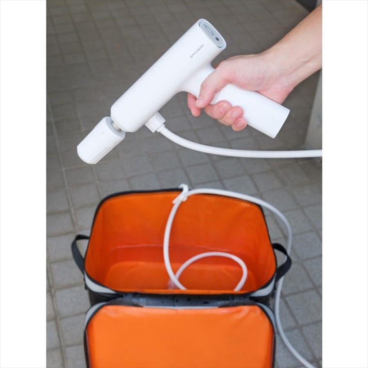 サインハウス｜SPICERR ポケッタブル高圧洗浄機ホワイト SWU-201 WH ｜00083044