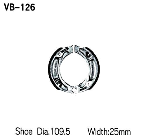 【VESRAH】ベスラ ブレーキシュー ミゾツキ ホンダ、スズキ【カタログ品番：VB-126NSQ】【メーカー品番：VB-126NSQ】