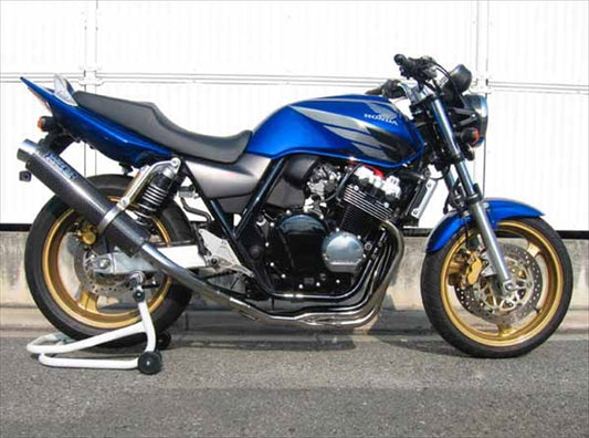マフラー  ダブルアールズ WR`S フルEX ラウンドカーボンサイレンサー CB400SF H-VTEC SB 1・2・3(BC-NC39) SC1409JM 4547567305101 取寄品