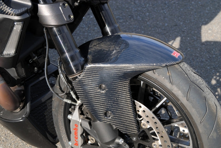 MOTO VELOCE(モトベローチェ)｜フロントフェンダー FG付綾織カーボン ｜D01-DIAV11-410A