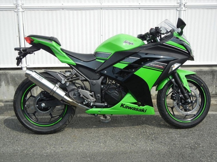 【ダブルアールズ】WR`S       S／O ラウンドステンレスサイレンサー      Ninja250／ABS 13-17（JBK-EX250L）／Z250 ABS 13-18（JBK-ER250C） BF4250JM