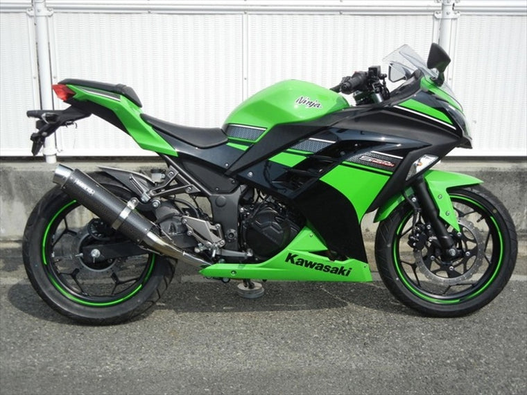【ダブルアールズ】WR`S       S／O ラウンドカーボンサイレンサー      Ninja250／ABS 13-17（JBK-EX250L）／Z250 ABS 13-18（JBK-ER250C） BC4250JM