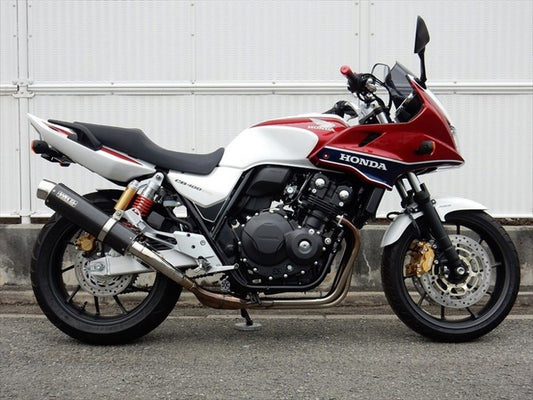 マフラー  ダブルアールズ WR`S S O ラウンドカーボンサイレンサー CB400SF SB 08-17(EBL-NC42) BC1455JM 4548916376452 取寄品