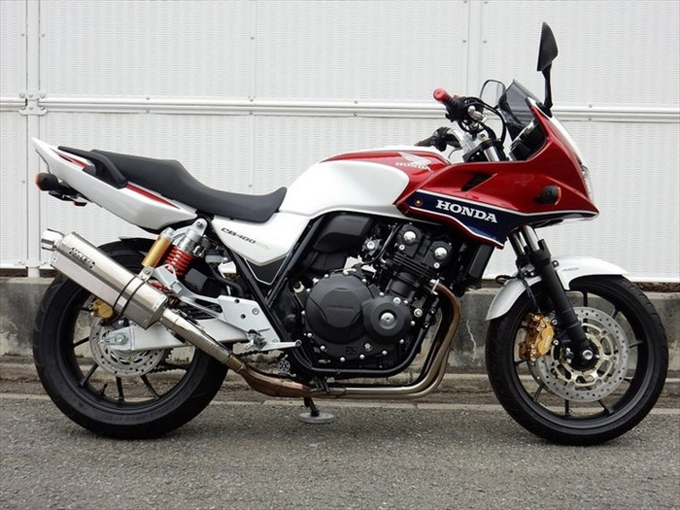 マフラー  ダブルアールズ WR`S S O ST-OVAL ソリッドタイプ CB400SF SB 08-17(EBL-NC42) OV1455JM 4548916376469 取寄品