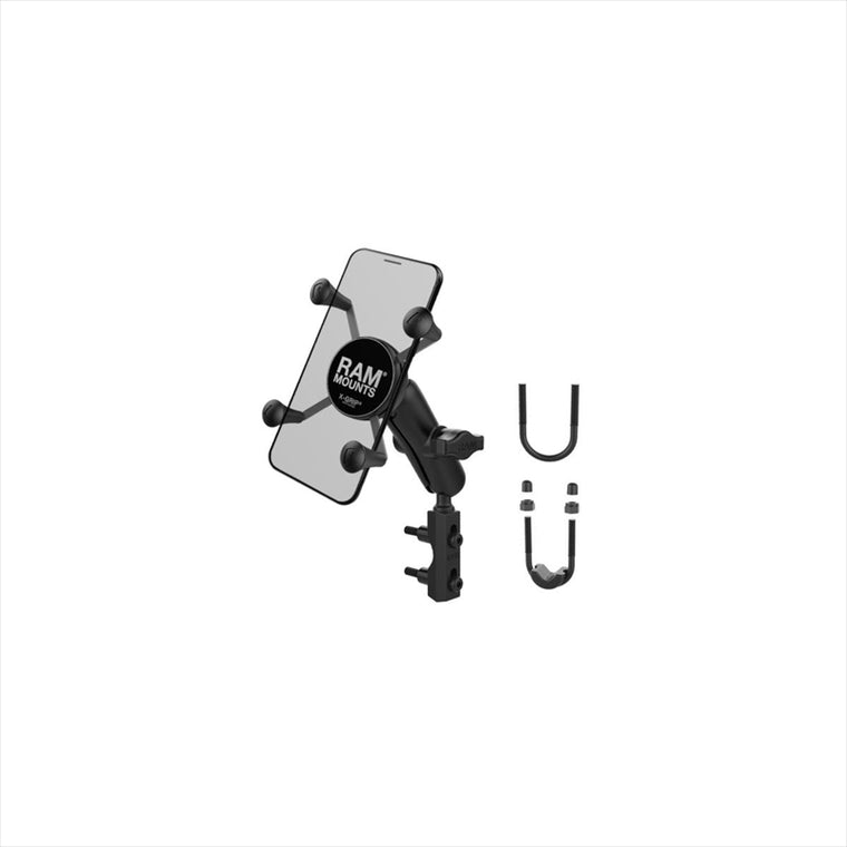RAM MOUNTS(ラムマウント)Xグリップ S ＆マスターシリンダークランプセット 標準アーム U字ボルト付 1インチボールRAM-B-174-UN7U
